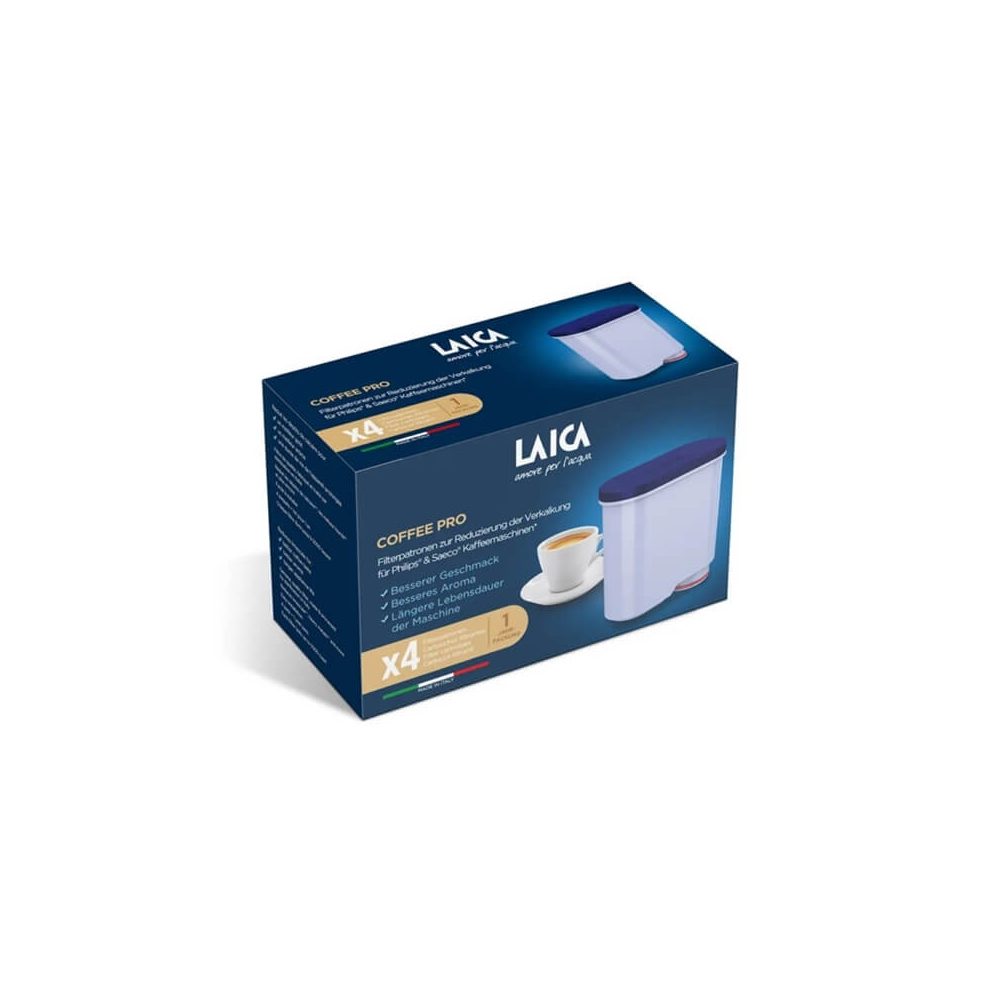 LAICA Coffee PRO vízszűrőbetét Philips AquaClean & Saeco kávéfőzőkhöz 4 x 300L/ 12 hónap