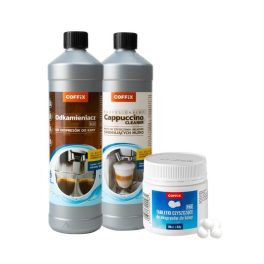   COFFIX kávégép karbantartó készlet - Vízkőoldó-1000 ml + Cappuccino tejrendszer tisztító-1000 ml + Tisztító tabletta-30 db