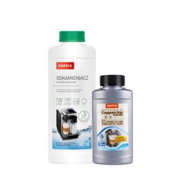 COFFIX kávégép karbantartó készlet - vízkőoldó-500 ml, Cappuccino Tejrendszer Tisztító-250 ml