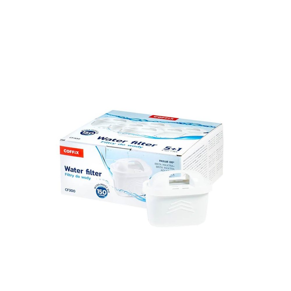 COFFIX CF300 - BRITA MAXTRA, MAXTRA+, AQUAPHOR, LAICA, DAFI UNIMAX vízszűrő kancsókhoz kompatibilis szűrőbetét - 6 darabos